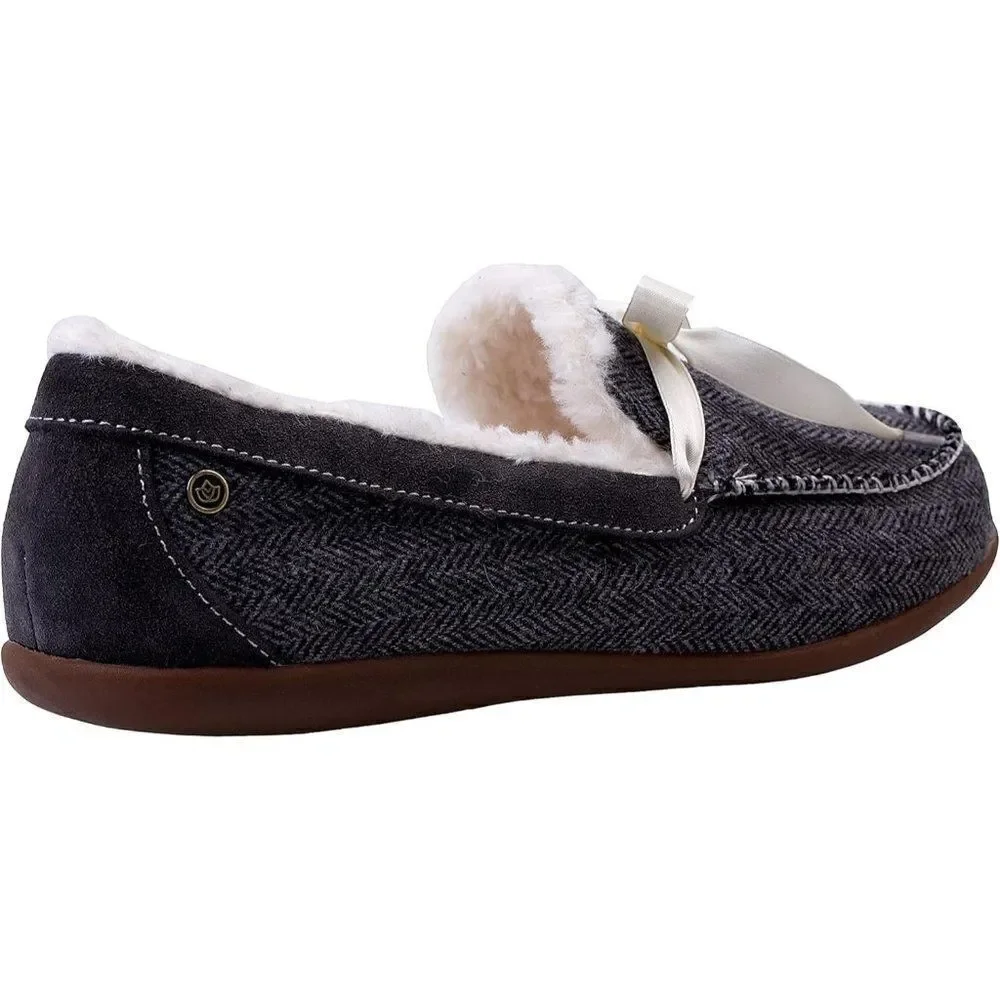Waco Spenco girl's Grey Hearth Faux Furr Birch Slip Resistant Shoes Size 6